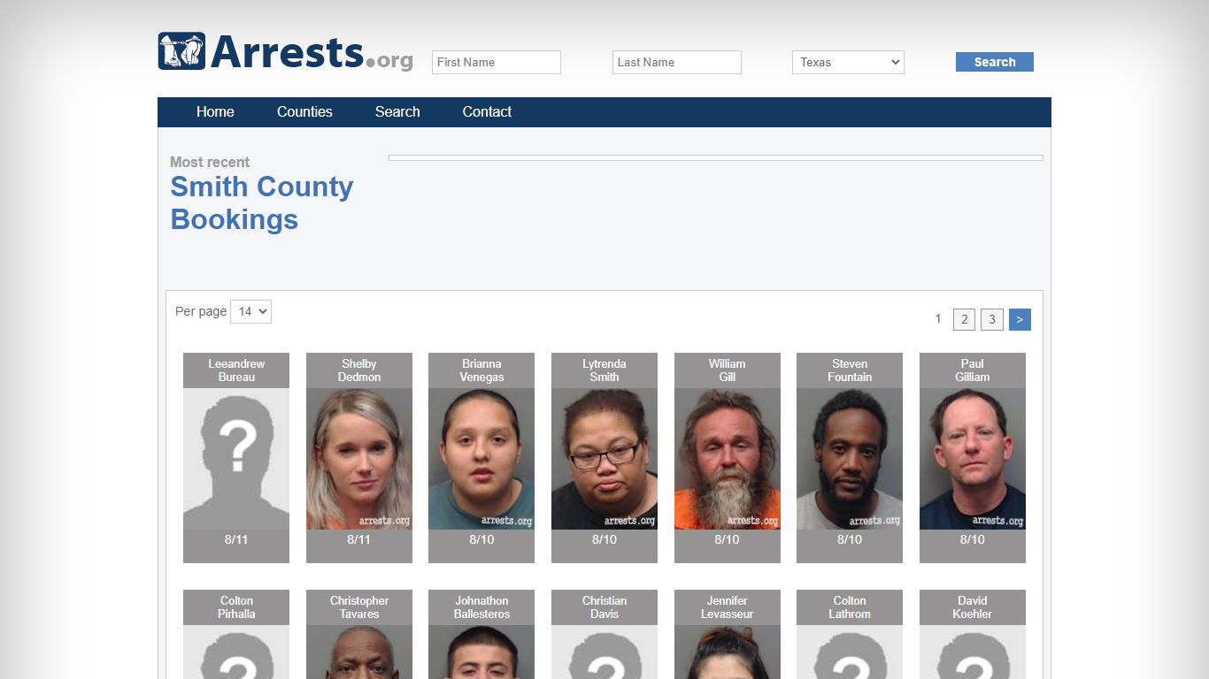 Smith County Arrests and Inmate Search