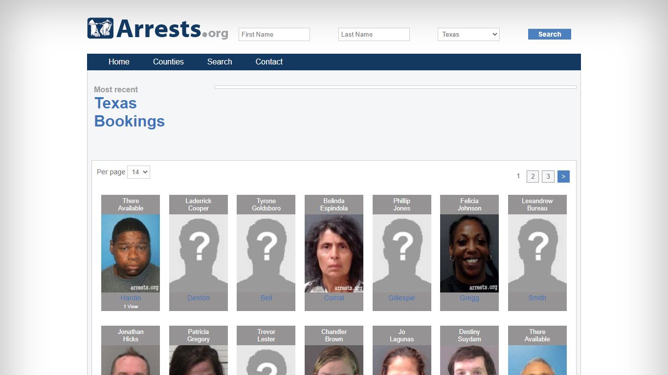 Texas Arrests and Inmate Search